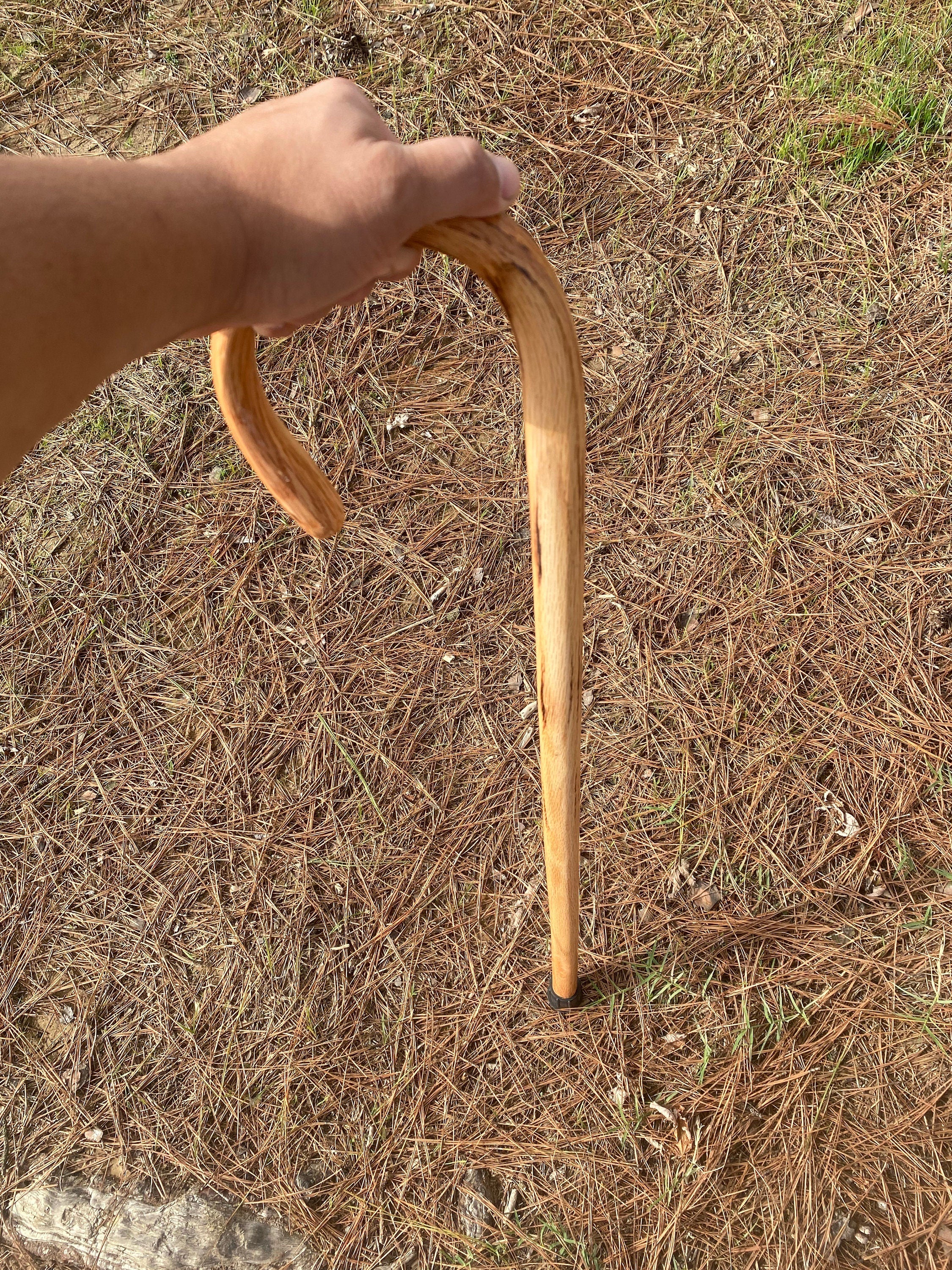 Traditional Shepherd's Cane, Solid Oak Sheep Crook, Functional Livestock Cane, Handmade in the Ozarks