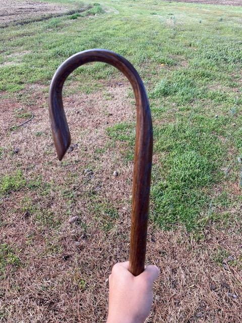 Medical Walking Cane, Solid Oak Steam Bent Handle Walking Staff