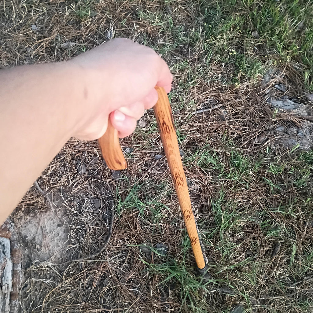 Baby Shepherd's Crook, Tiny Shepherd's Staff, Solid Oak Steam Bent Handle Walking Cane