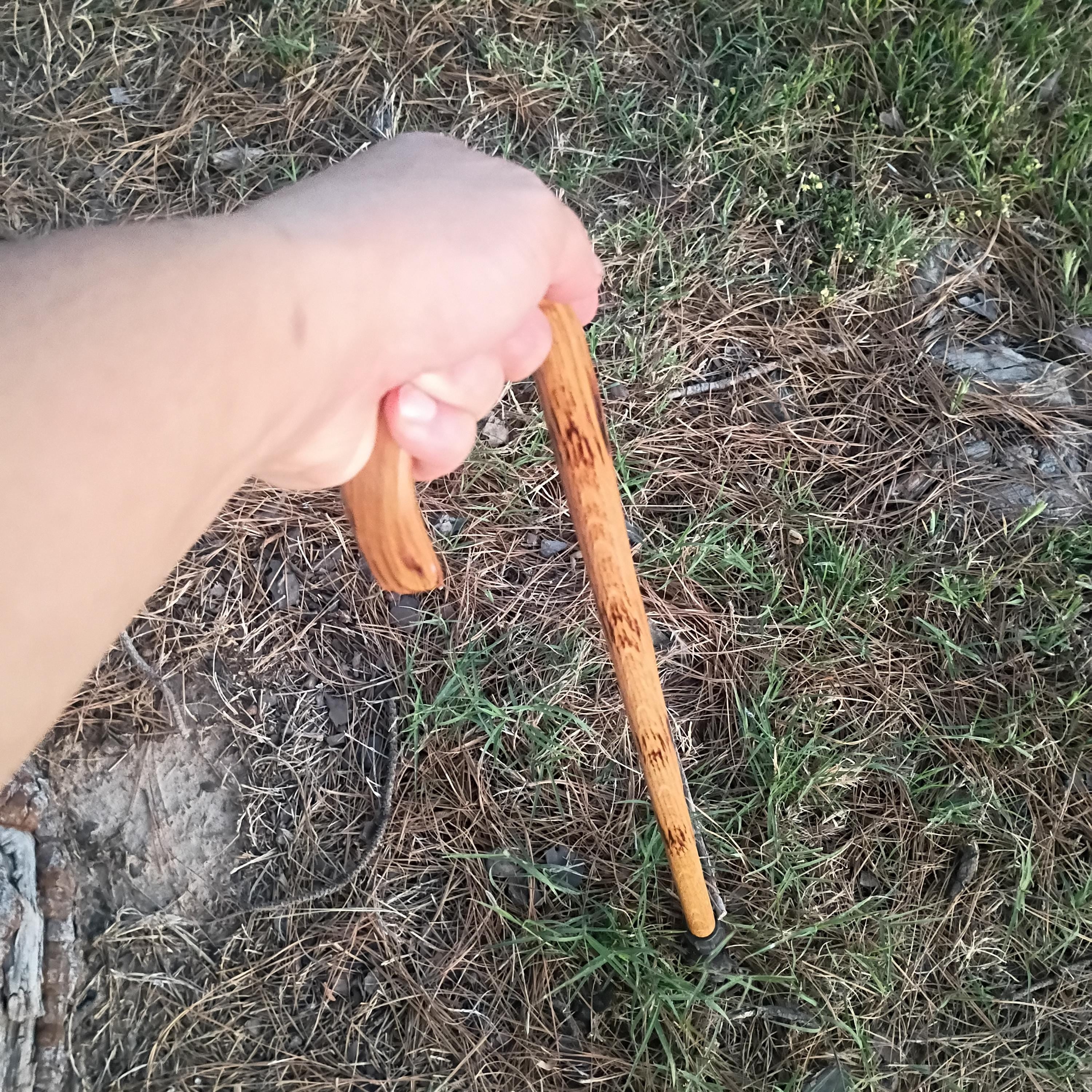 Baby Shepherd's Crook, Tiny Shepherd's Staff, Solid Oak Steam Bent Handle Walking Cane